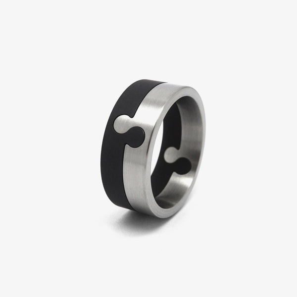 GEMINI RING - BICOLOUR - RECTANGULAR