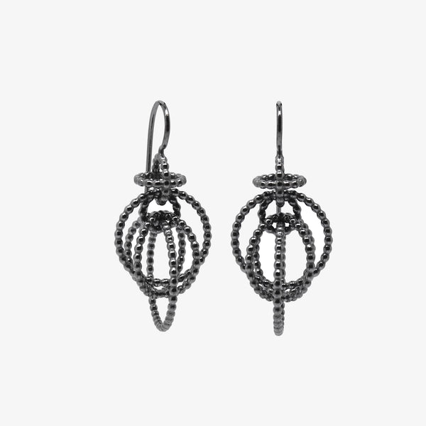 MAPEAL EARRINGS - 40MM - OXIDISED