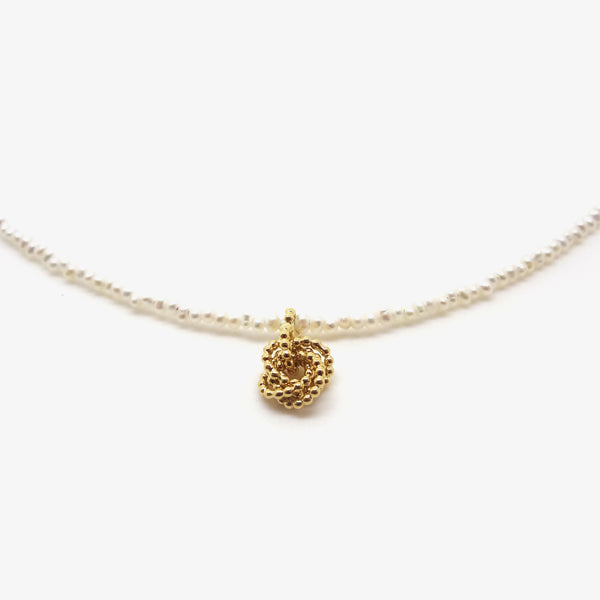 QUIRIL PEARL NECKLET  - GOLD