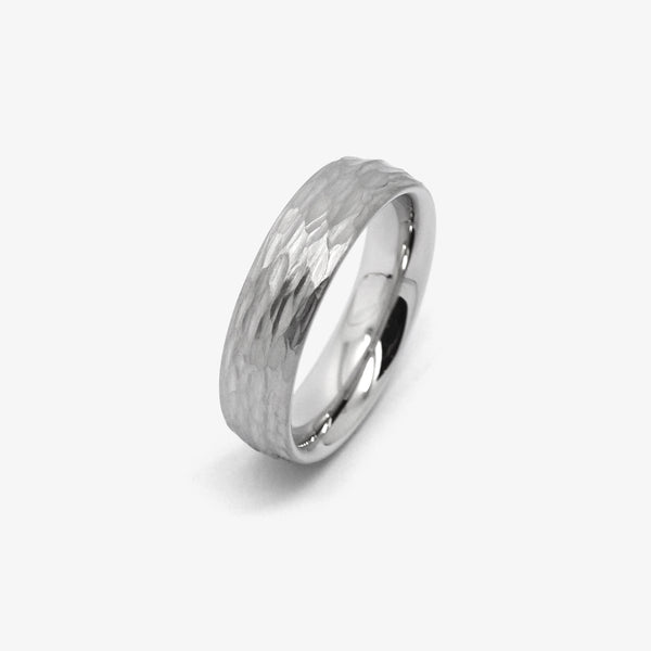 HAMMERBLOW LINEA WEDDING RING - 6MM - PLATINUM - LENGTHWISE