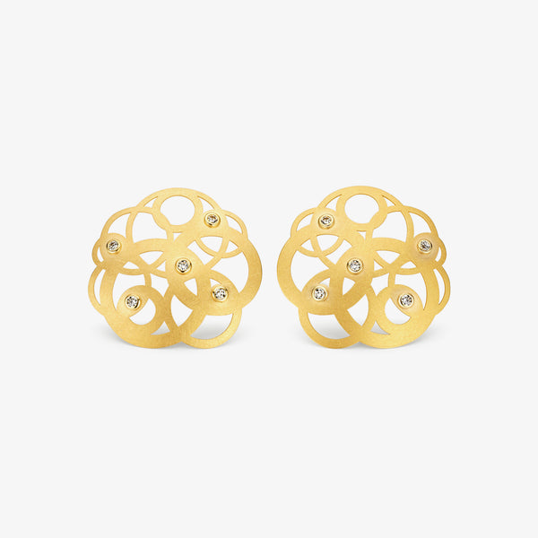 ROSEUM EARRINGS - YELLOW GOLD + DIAMONDS